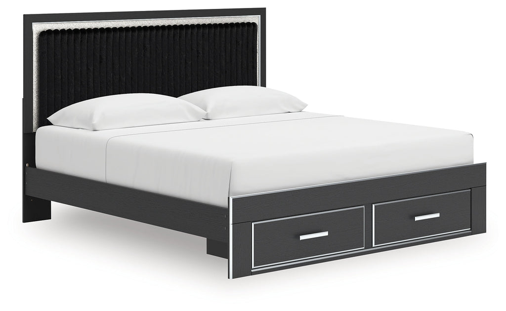 Zuraleus King Storage Bedroom Set, Black