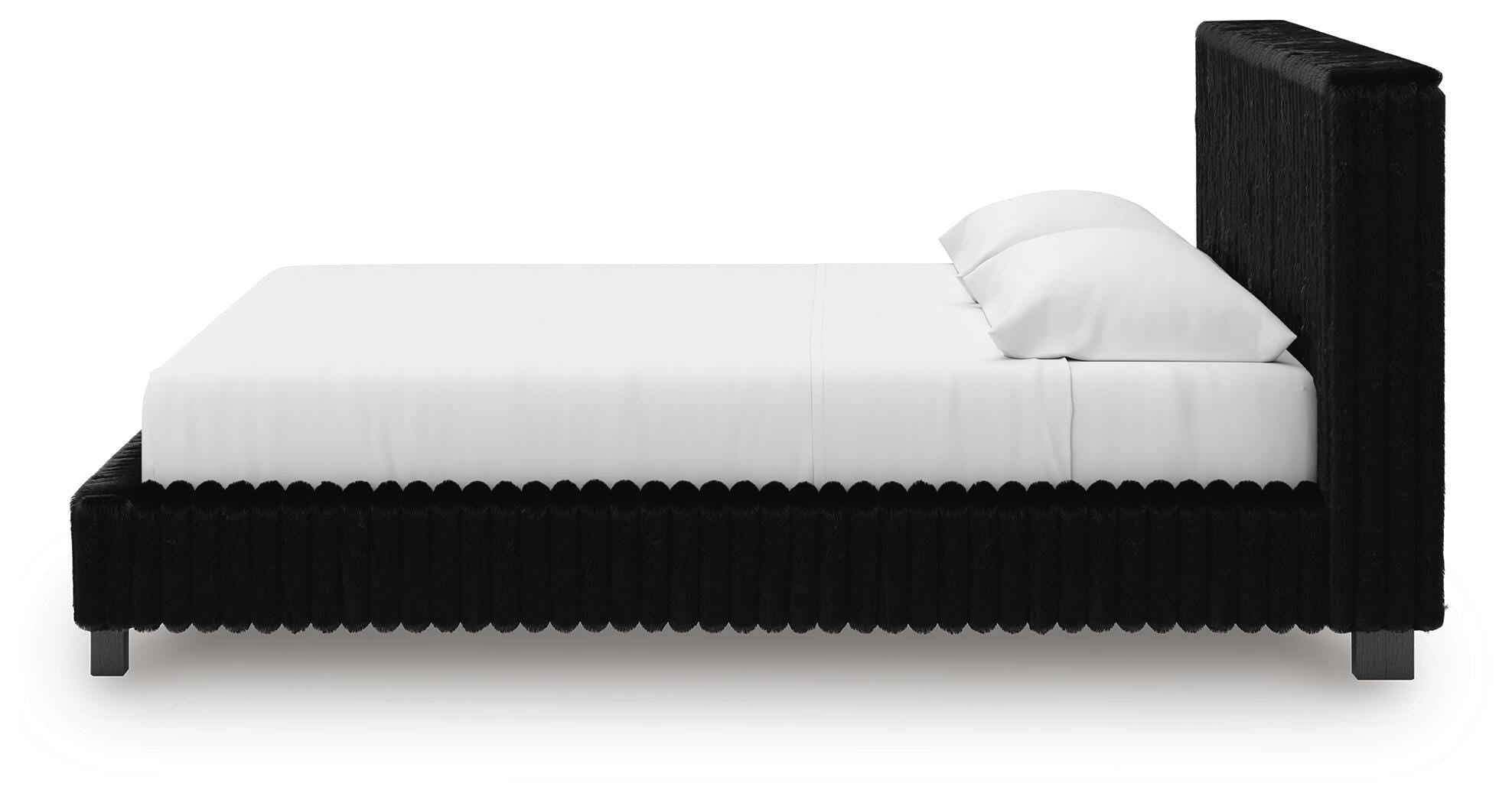 Zuraleus Black King Upholstered Bed, 2 Chests and 2 Nightstands