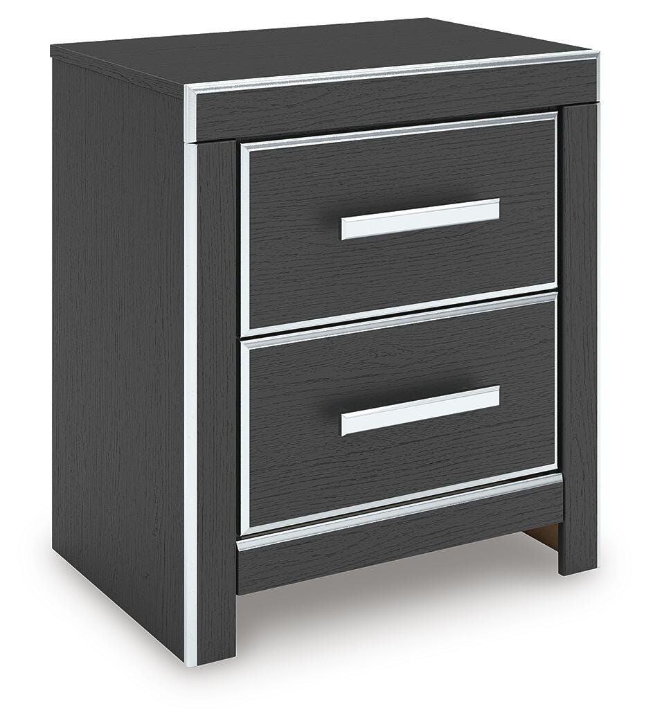 Zuraleus Black King Upholstered Bed, 2 Chests and 2 Nightstands
