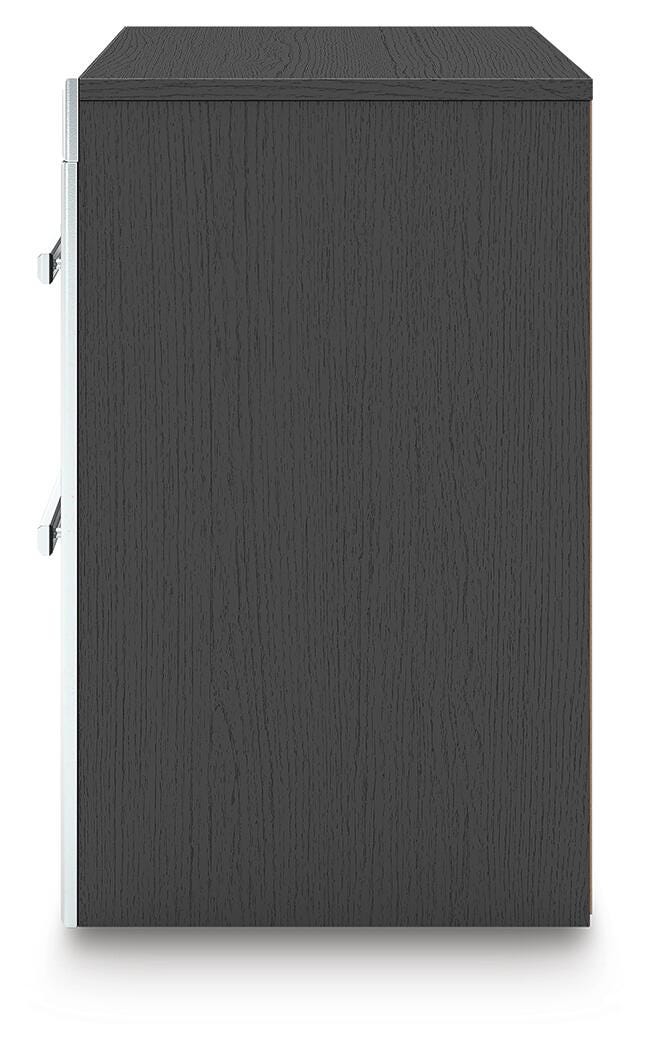 Zuraleus Black King Upholstered Bed, 2 Chests and 2 Nightstands