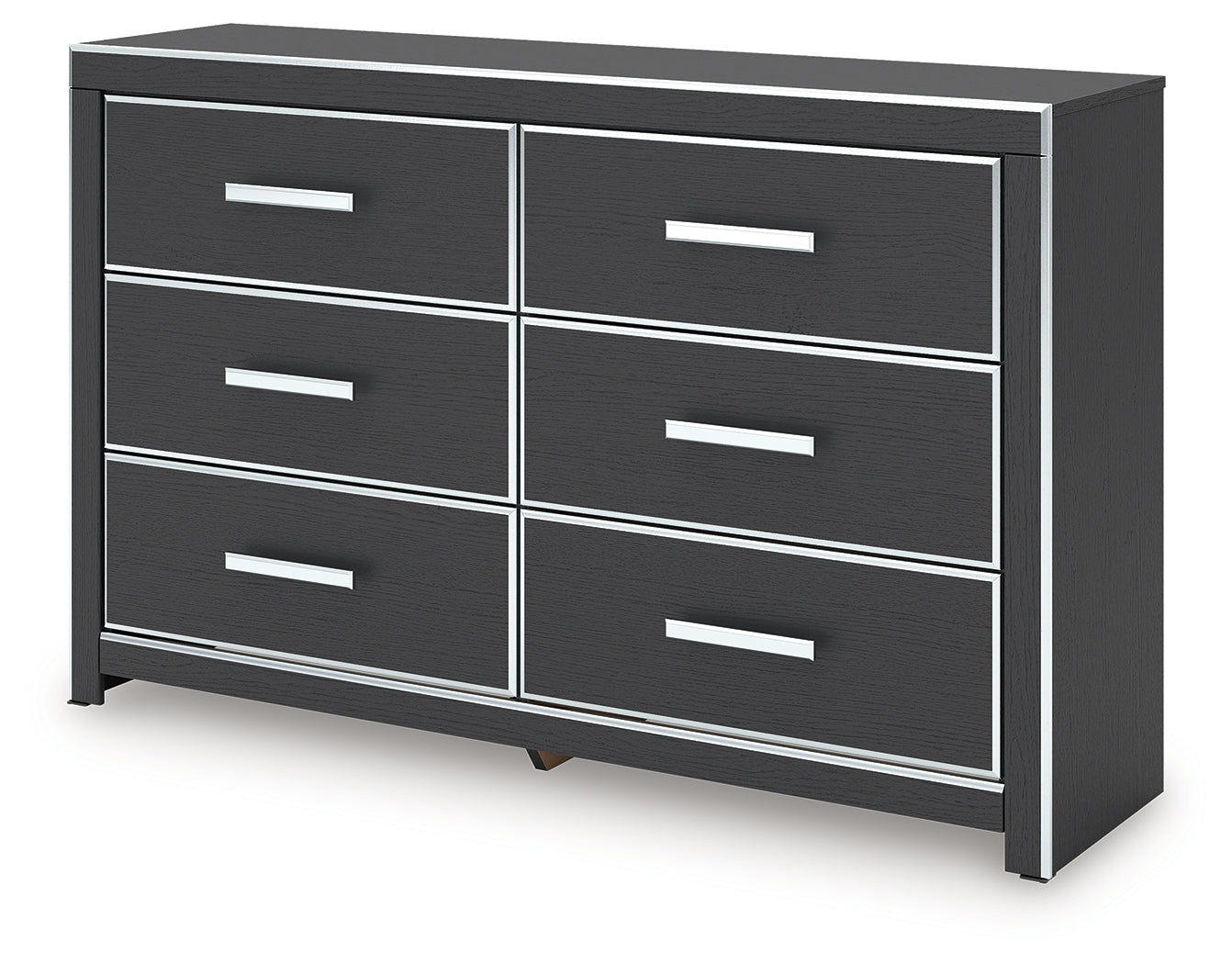 Zuraleus Black King Upholstered Bed, Dresser and Nightstand