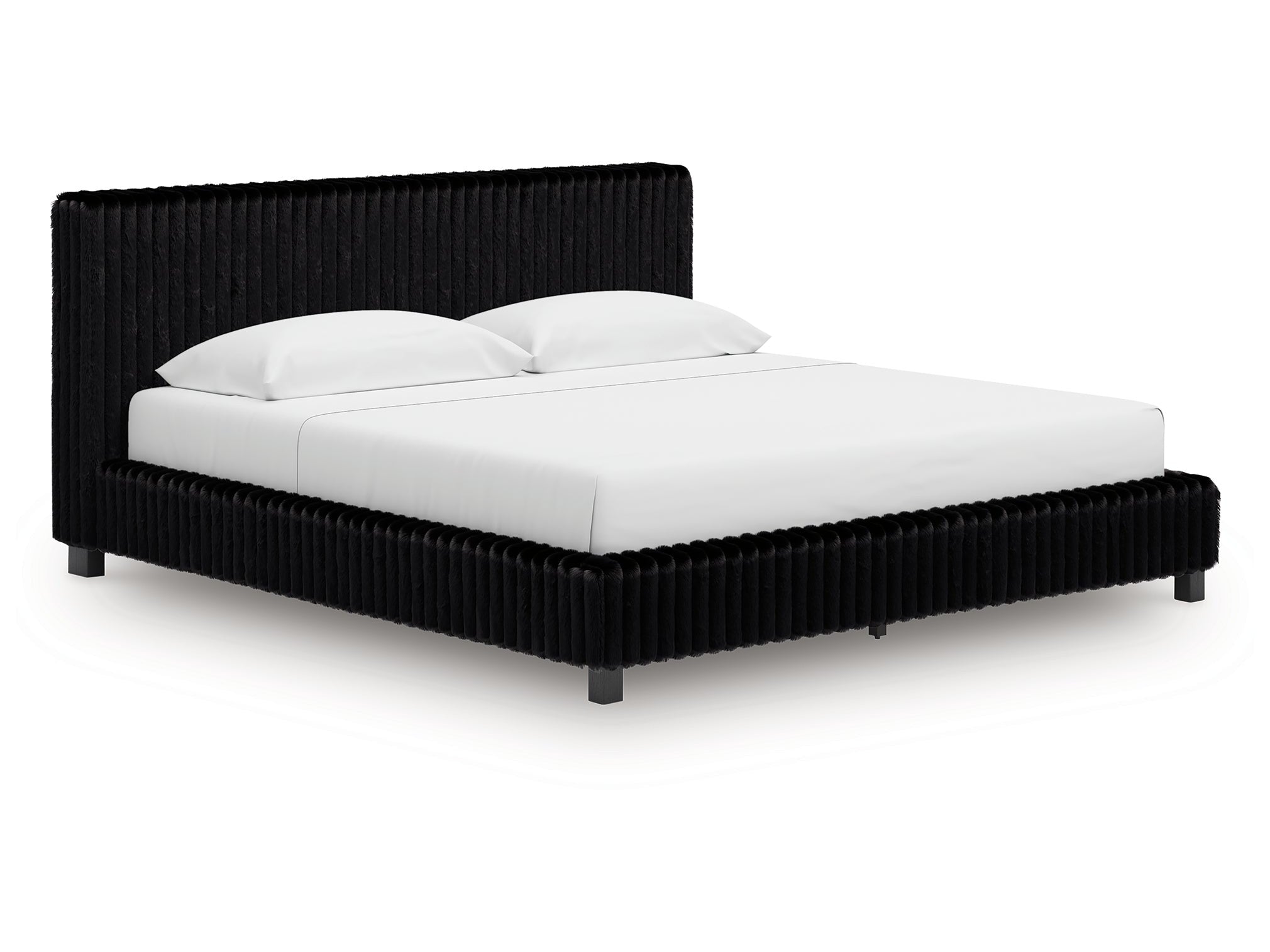Zuraleus Black King Upholstered Bed