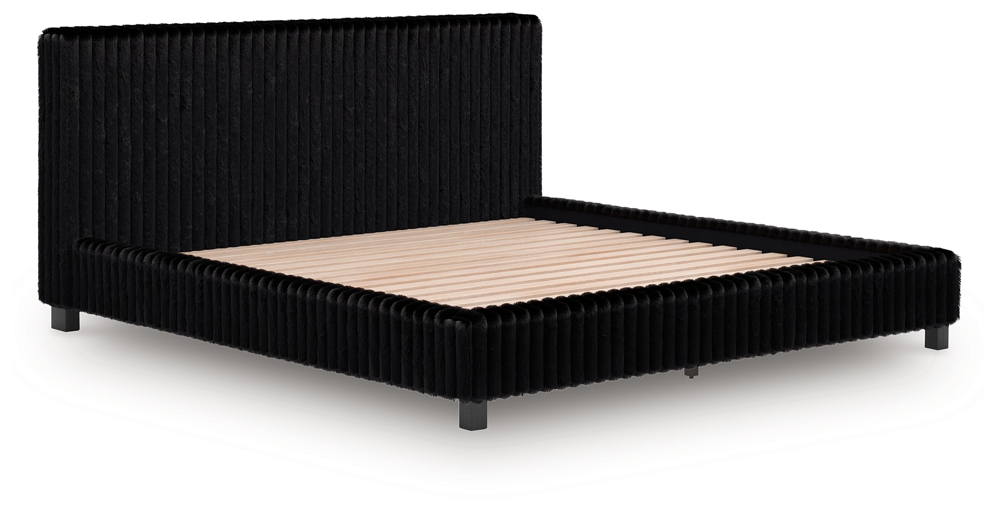 Zuraleus Black King Upholstered Bed