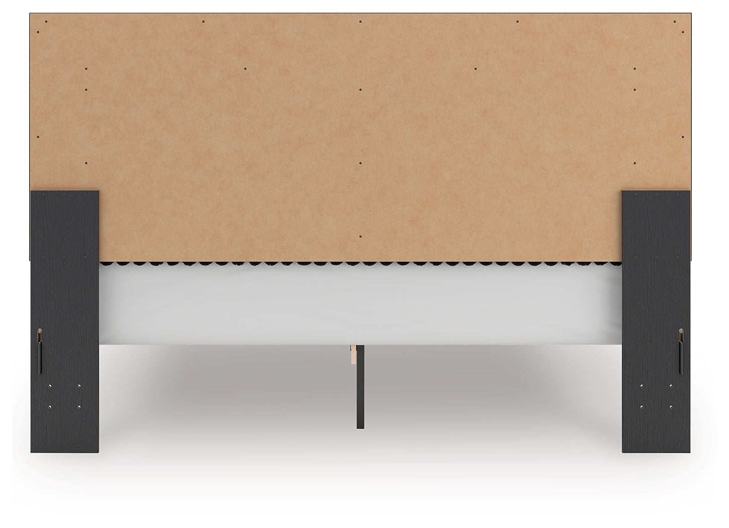 Zuraleus Black King Upholstered Panel Platform Bed