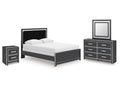 Zuraleus Queen Panel Bedroom Set, Black