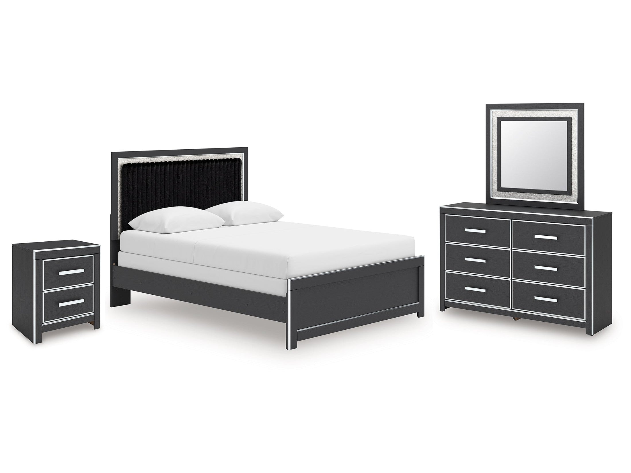 Zuraleus Queen Panel Bedroom Set, Black