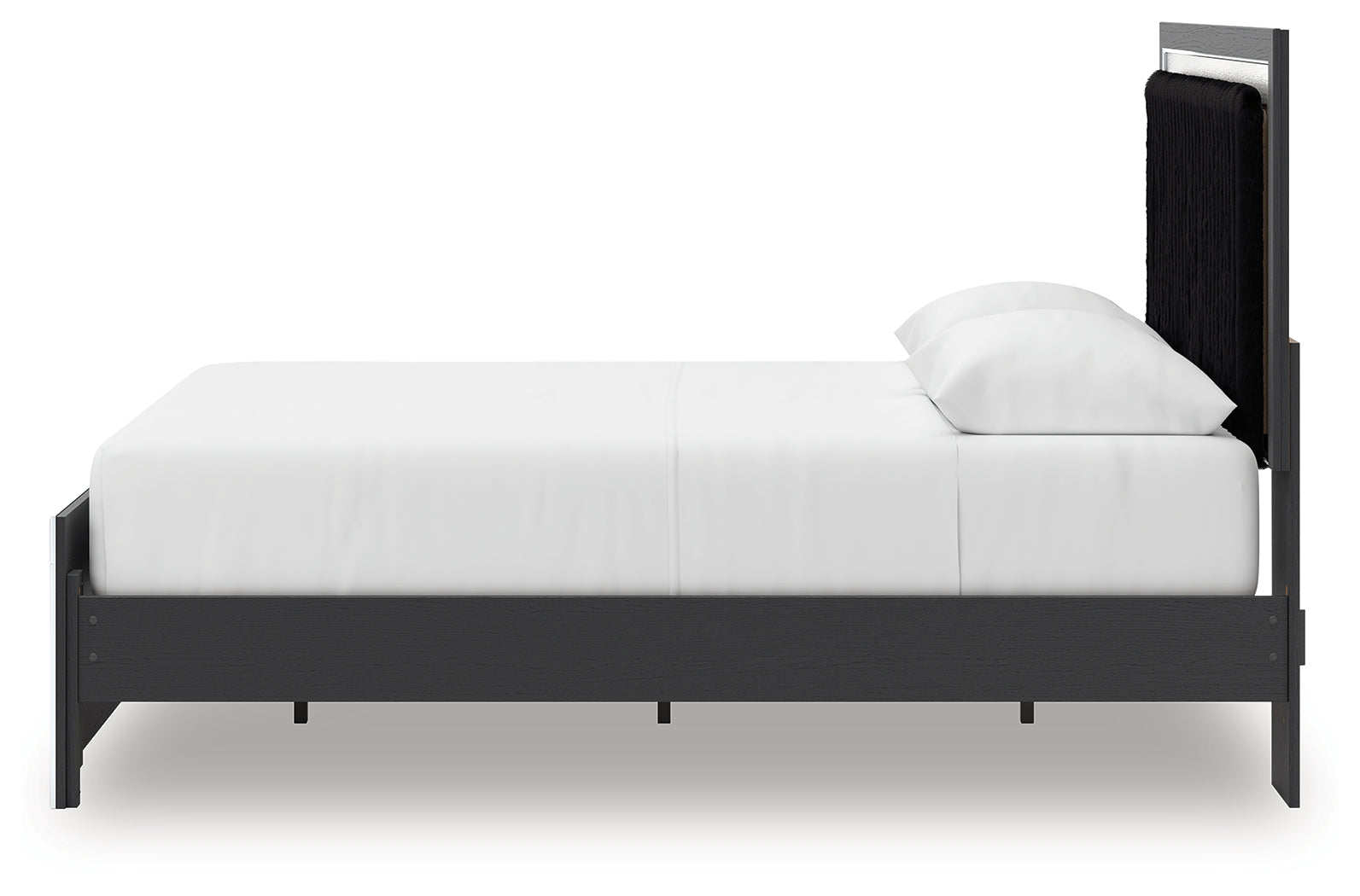Zuraleus Queen Upholstered Bed, Dresser, Mirror and Nightstand, Black