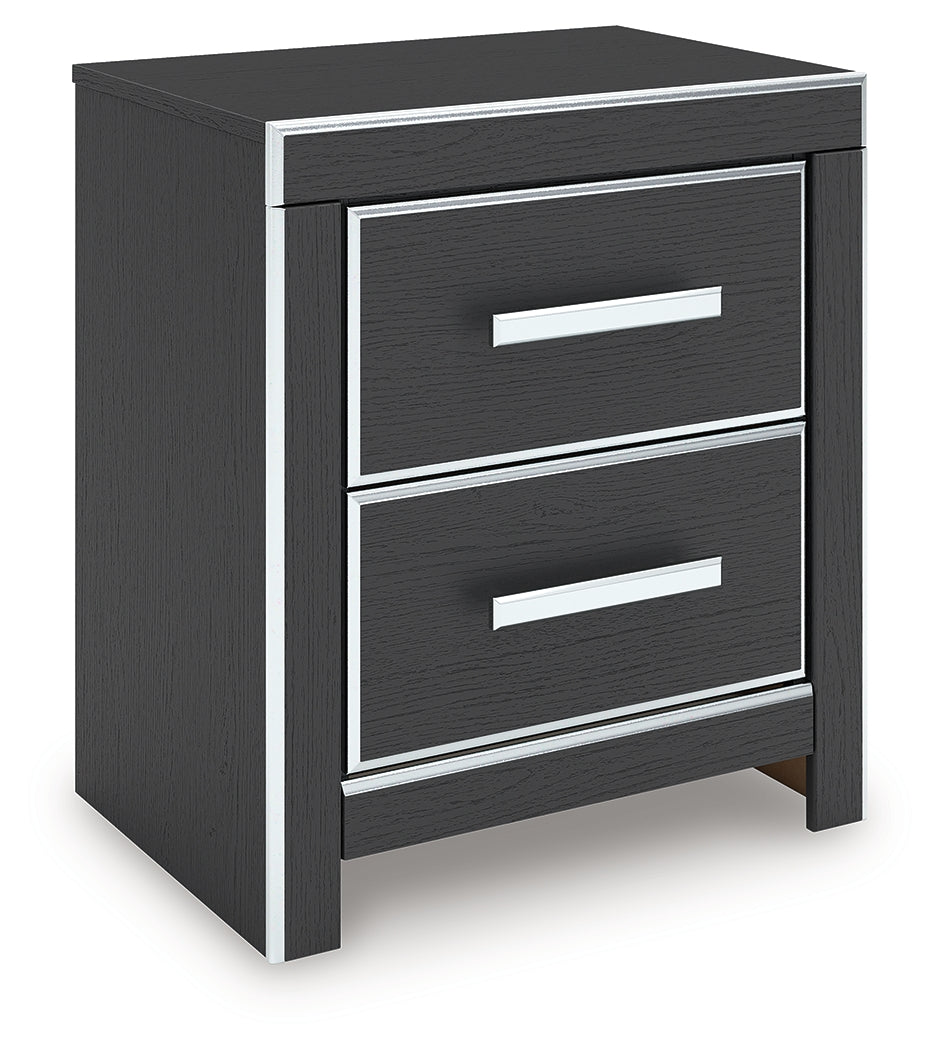Zuraleus Queen Upholstered Bed, Dresser, Mirror and Nightstand, Black
