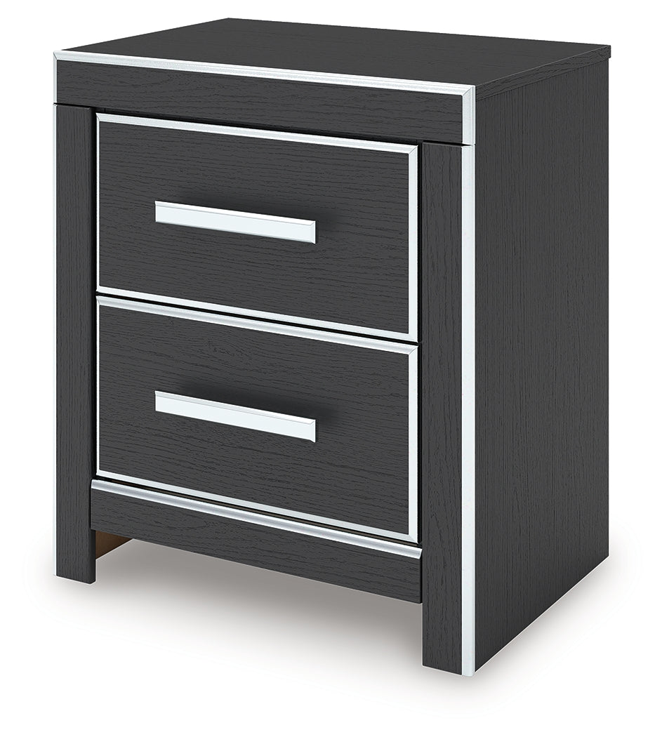 Zuraleus Queen Upholstered Bed, Dresser, Mirror and Nightstand, Black