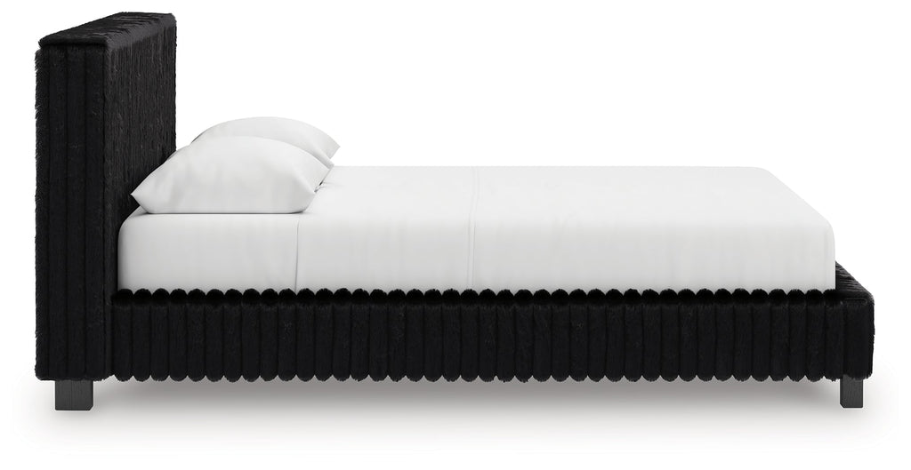 Zuraleus Black Queen Upholstered Bed