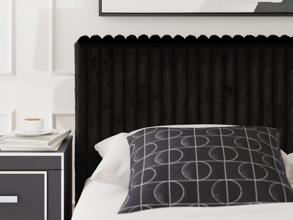 Zuraleus Black Queen Upholstered Bed