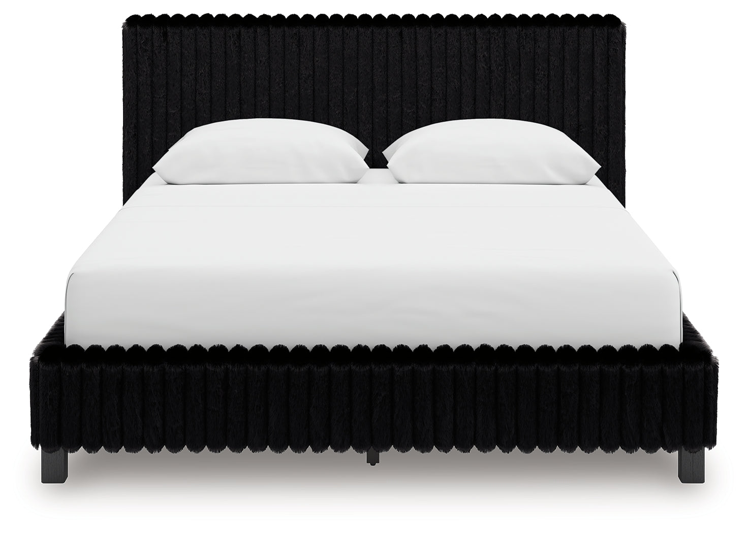 Zuraleus Queen Upholstered Bedroom Set, Black