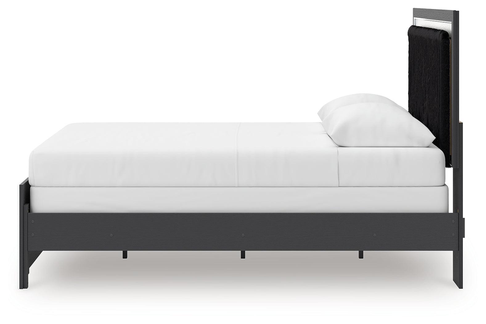 Zuraleus Black Queen Upholstered Panel Bed