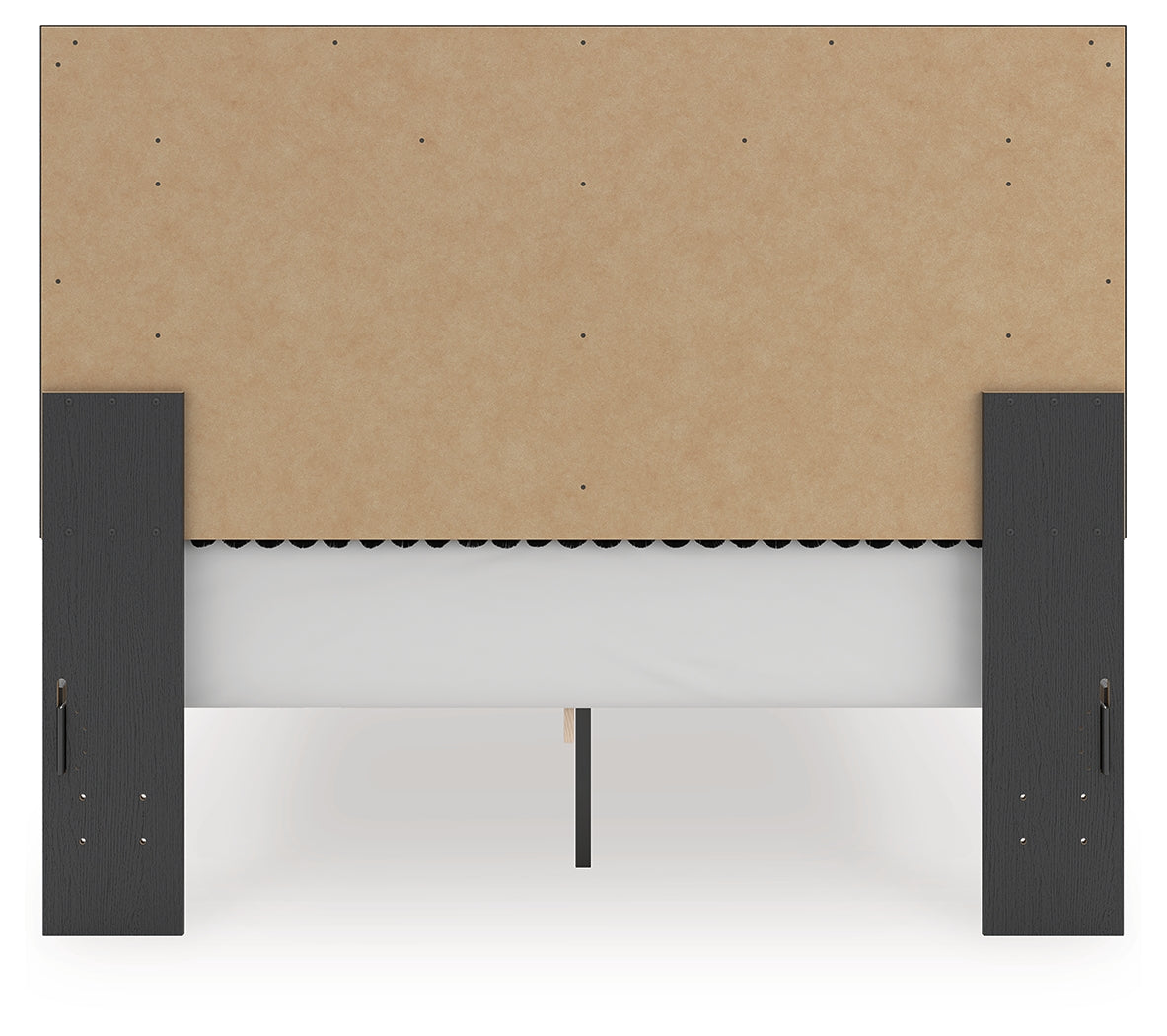 Zuraleus Black Queen Upholstered Panel Platform Storage Bed