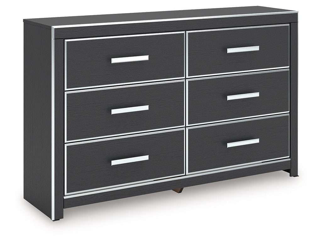 Zuraleus Black Six Drawer Dresser