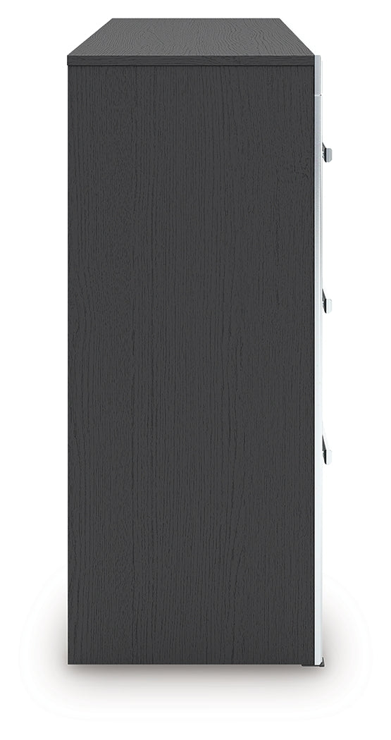 Zuraleus Black Six Drawer Dresser