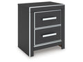 Zuraleus Black Two Drawer Night Stand