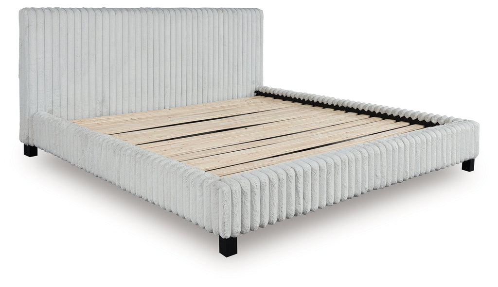 Zuraleus Gray King Upholstered Bed