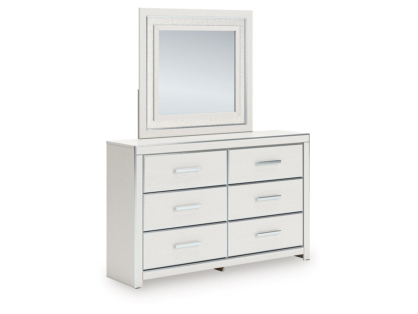 Zuraleus White Dresser and Mirror