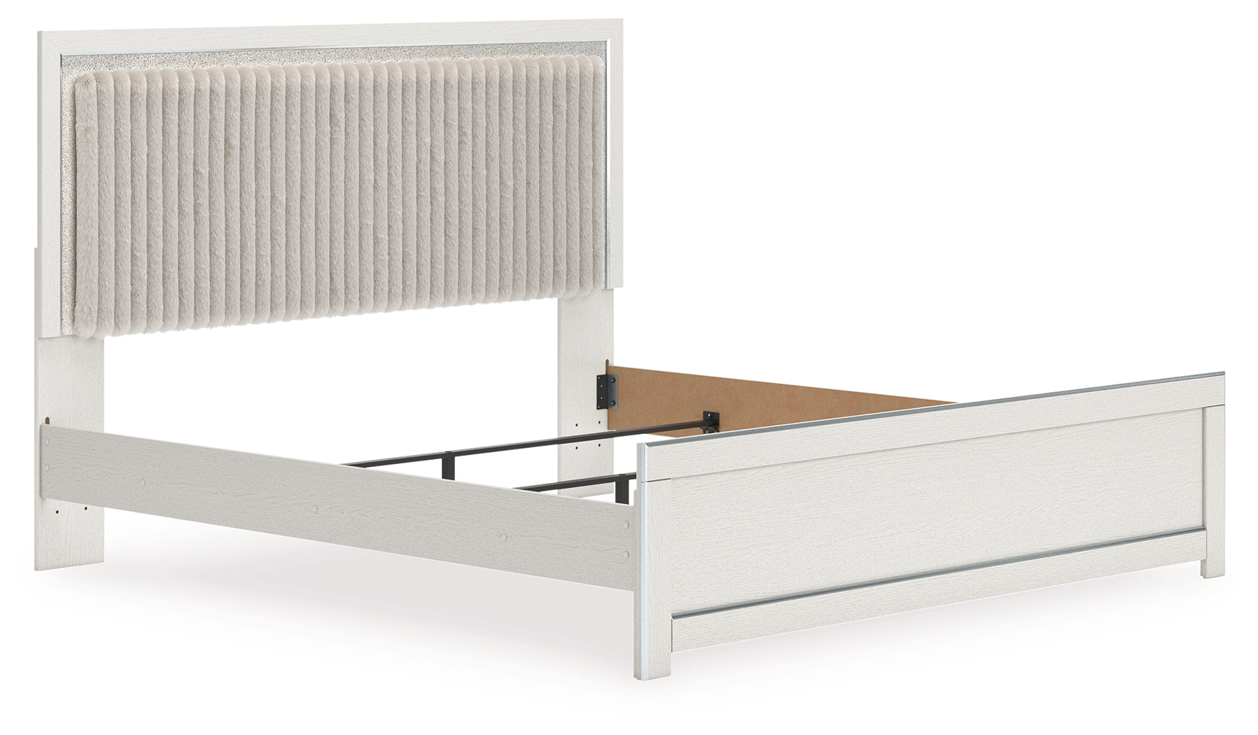 Zuraleus White King Upholstered Panel Bed