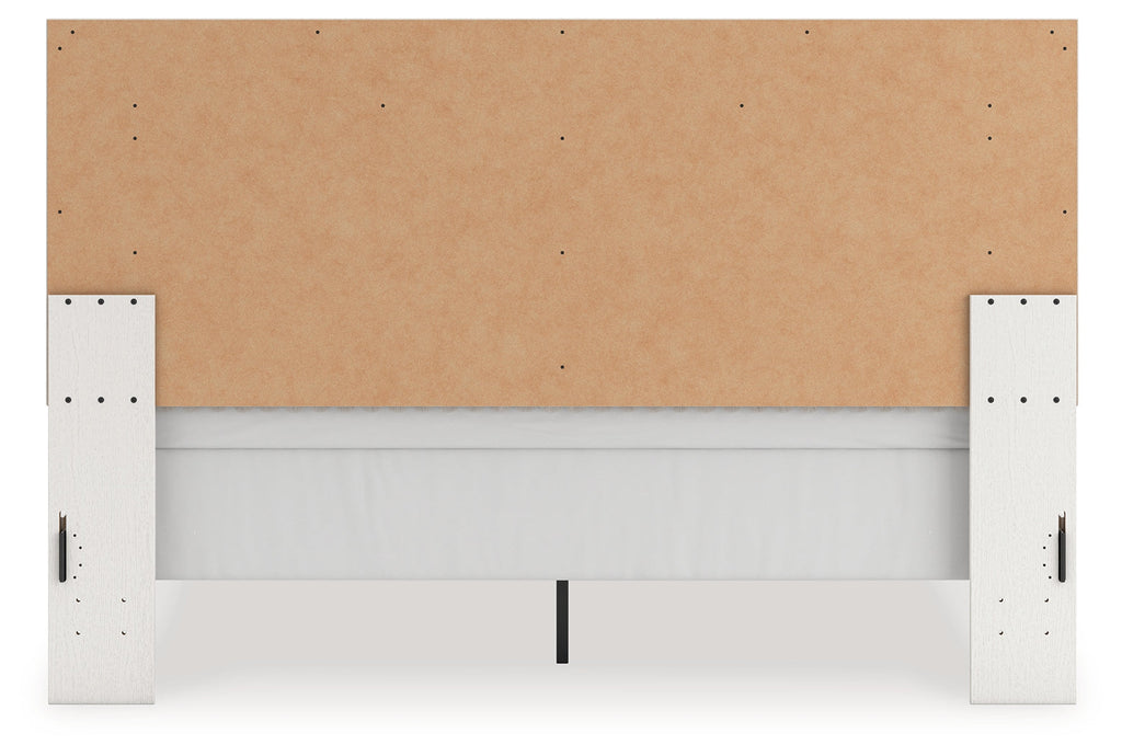 Zuraleus White King Upholstered Panel Bed