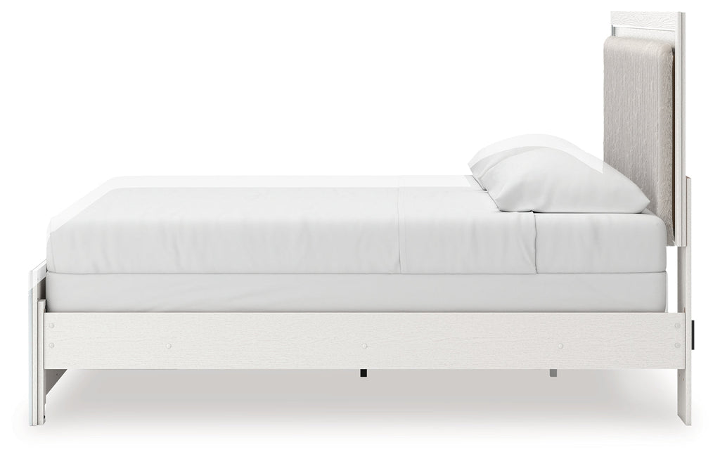Zuraleus White King Upholstered Panel Bed