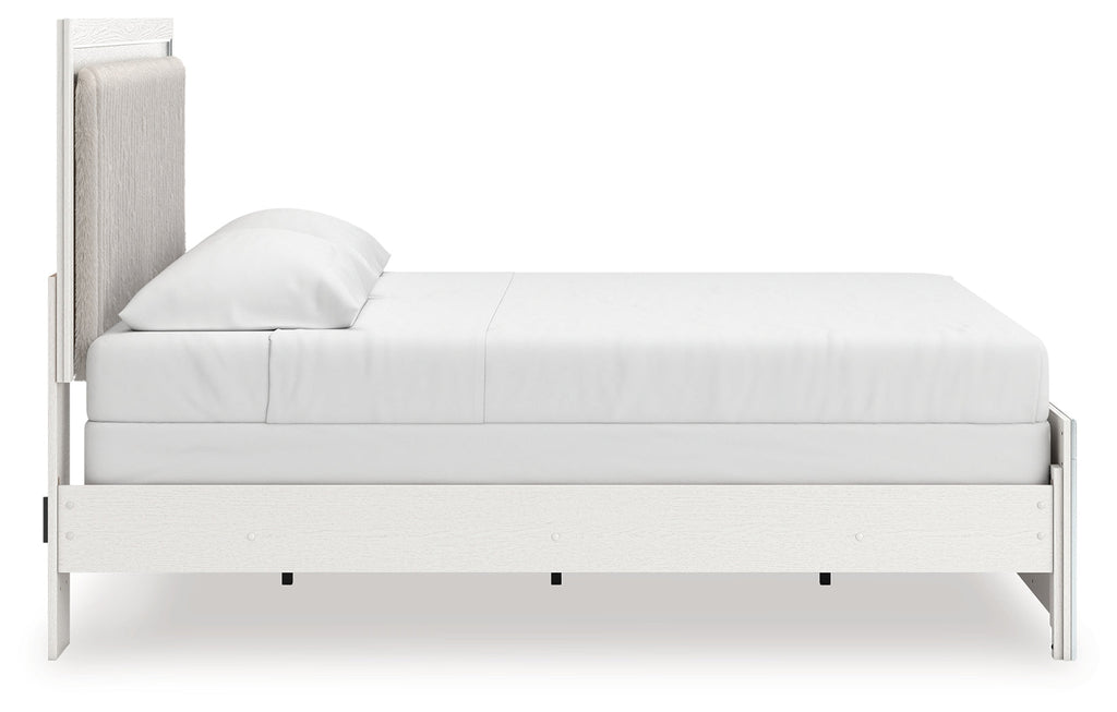Zuraleus White King Upholstered Panel Bed