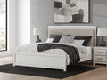 Zuraleus White King Upholstered Panel Platform Bed