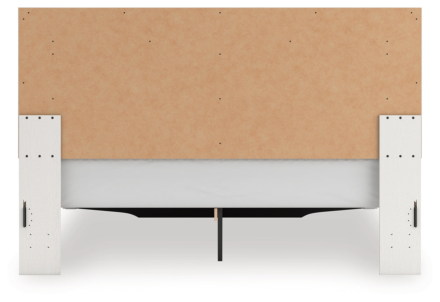 Zuraleus White King Upholstered Panel Platform Storage Bed