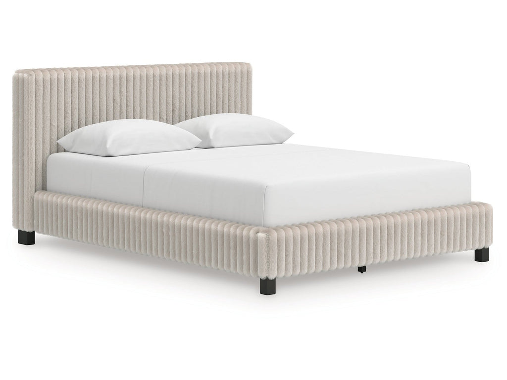 Zuraleus White Queen Upholstered Bed