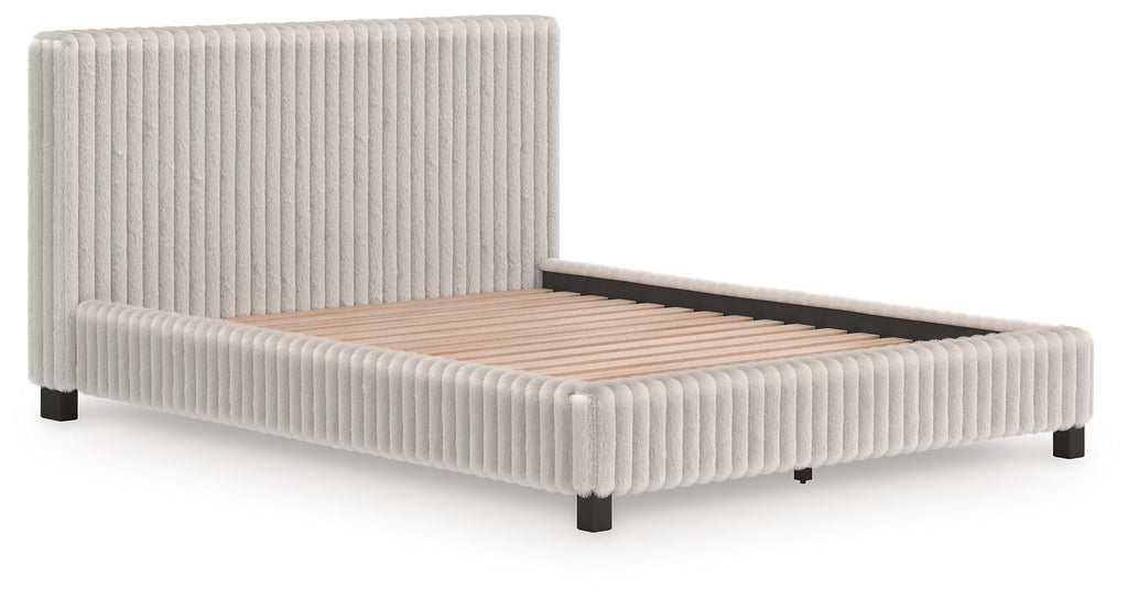 Zuraleus White Queen Upholstered Bed