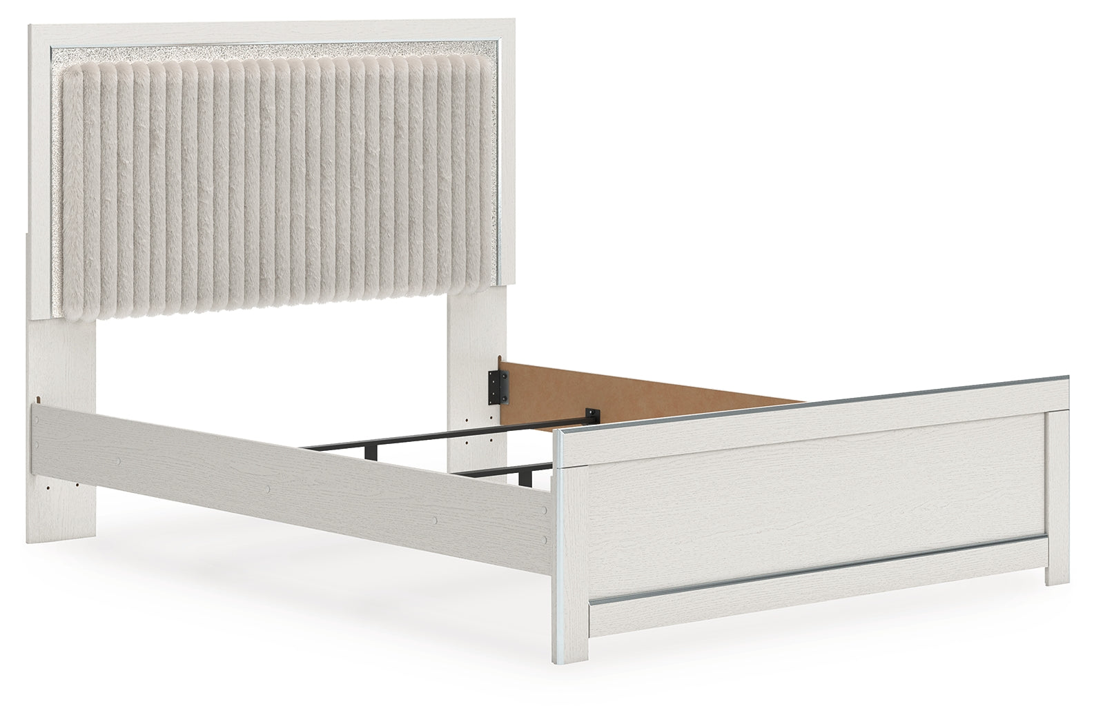 Zuraleus White Queen Upholstered Panel Bed