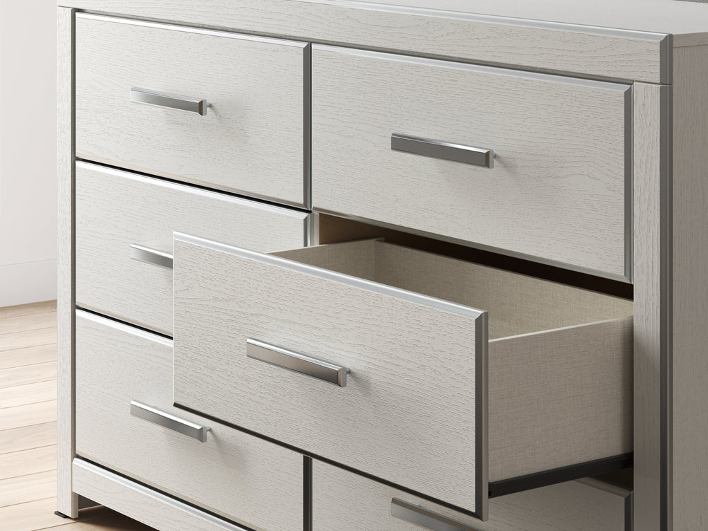 Zuraleus White Six Drawer Dresser