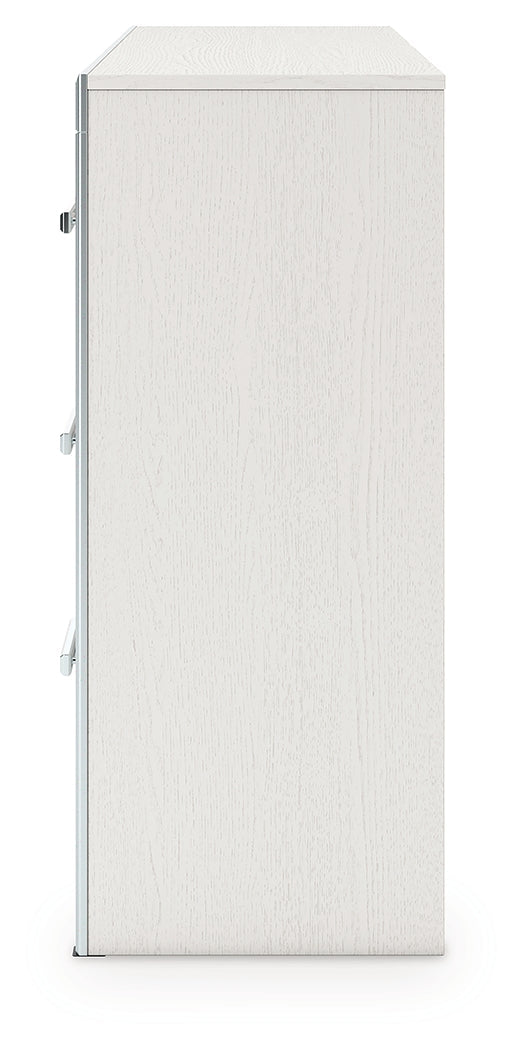 Zuraleus White Six Drawer Dresser