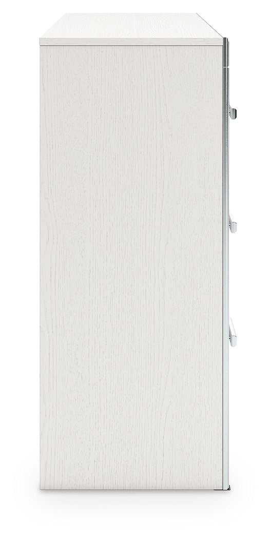 Zuraleus White Six Drawer Dresser
