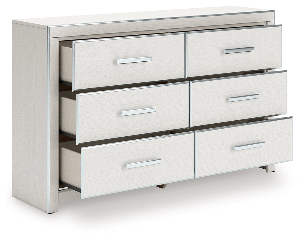 Zuraleus White Six Drawer Dresser