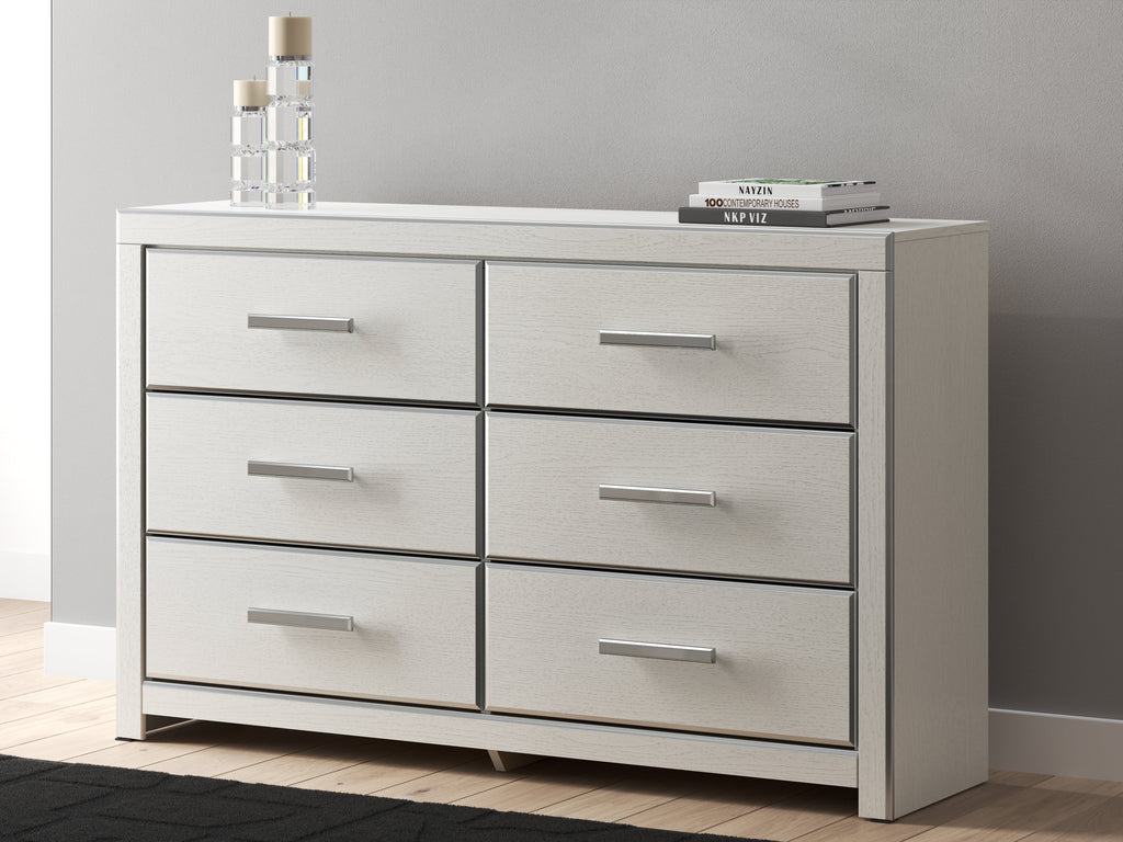 Zuraleus White Six Drawer Dresser