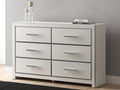 Zuraleus White Six Drawer Dresser
