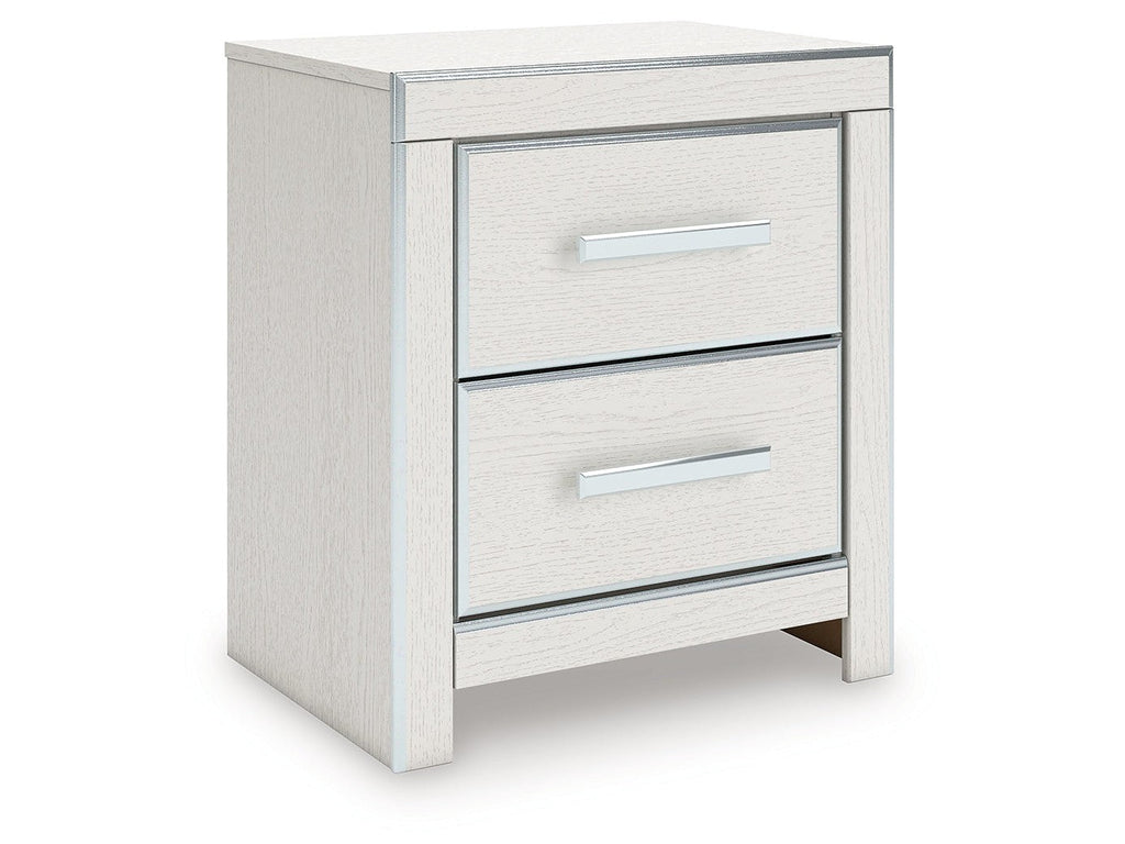 Zuraleus White Two Drawer Night Stand