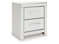 Zuraleus White Two Drawer Night Stand