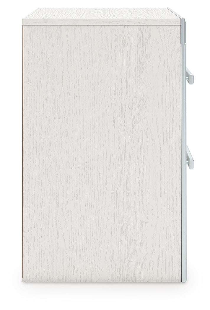 Zuraleus White Two Drawer Night Stand