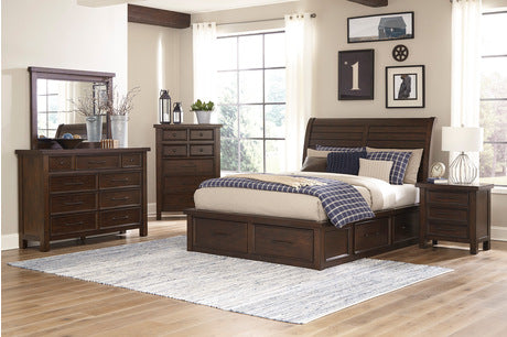 1559 Bedroom Logandale Collection - 4pc Set (QB+NS+DR+MR)