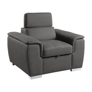 Chair with Pull-out Ottoman 8228GY-1