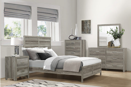 1910GY Bedroom Mandan Collection - 4pc Set (QB+NS+DR+MR)