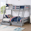 California III - Twin/Full Bunk Bed, Gray