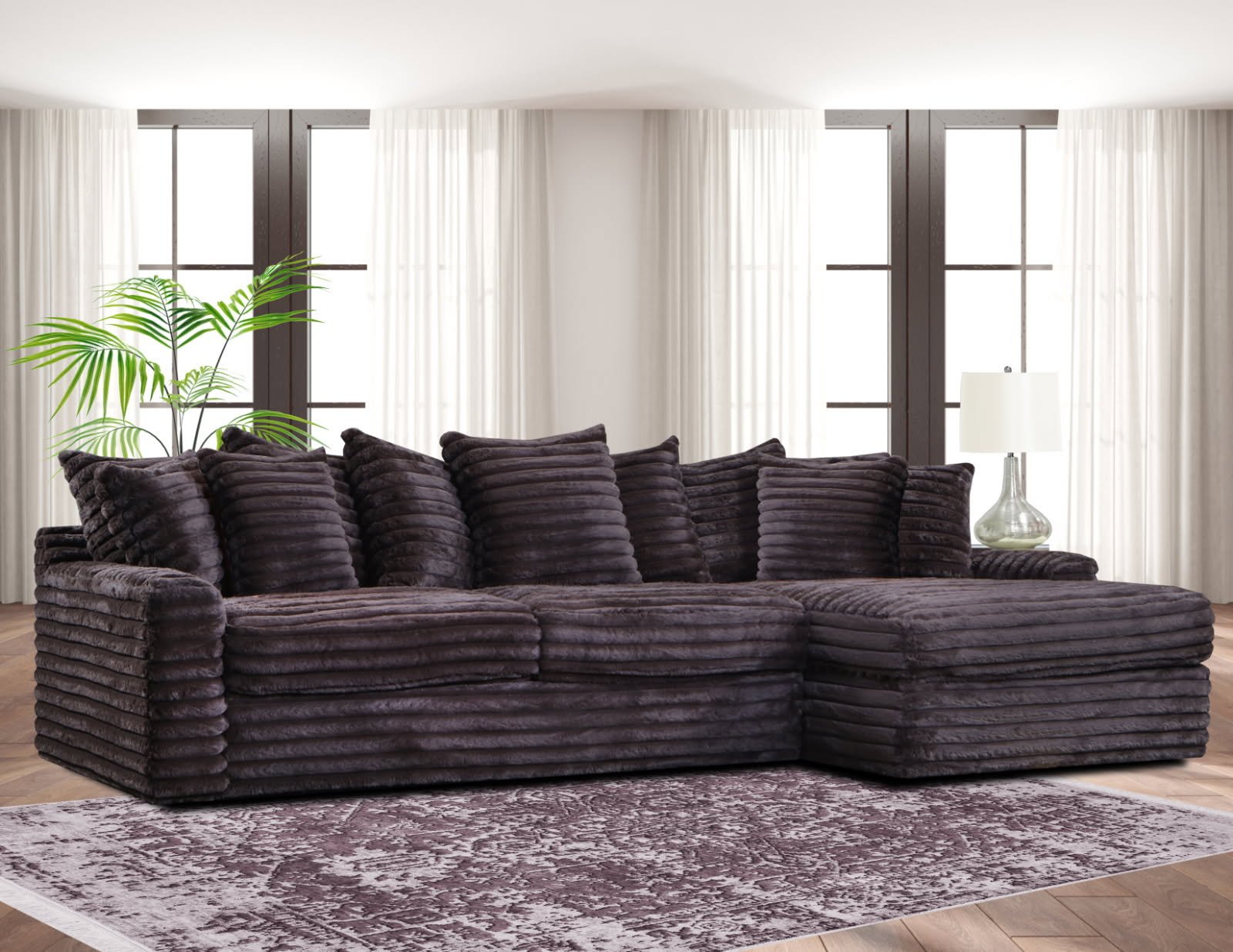 4000 Sectional Brown (Oversized)