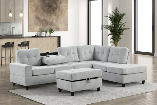 41Heights Reversible Sectional + Ottoman