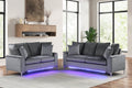 Celina Charcoal - 2PC Sofa & Loveseat Set