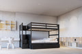 BB52 FULL/FULL Bunk Bed w/Twin Trundle + Staircase Storage