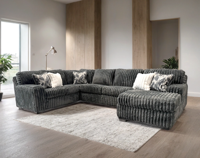9800 - Sectional (Charcoal) **NEW ARRIVAL**